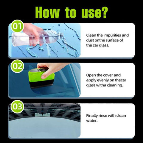 1pc Oil Film Brush 2.0, Clear Vision Glass CleanerCar Windows (with Extra Liquid