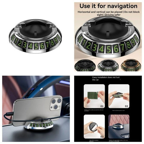 2 In 1 Dashboard Car Phone Holder With Navigation Bracket – 360°