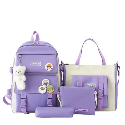 4-piece School Bag Set: Stylish & Practical New Arrival