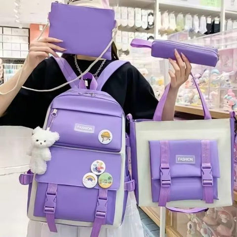 4-piece School Bag Set: Stylish & Practical New Arrival
